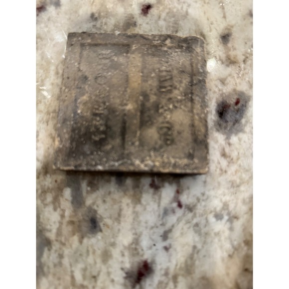 Vintage Ceramic Tile Embossed Star Wheel Design Dark Green Decorative Accent N2 - Picture 2 of 3